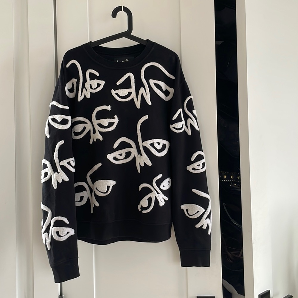 Haculla sweater with textured eye print